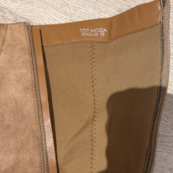 TOP Moda Tan Suede Heeled Boots - only worn once - Picture 2 of 10